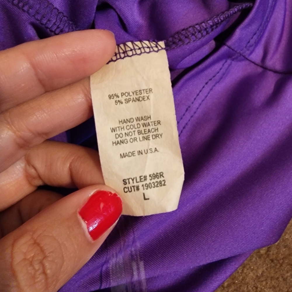 Purple Back Drawstring Romper - Picture 5 of 7
